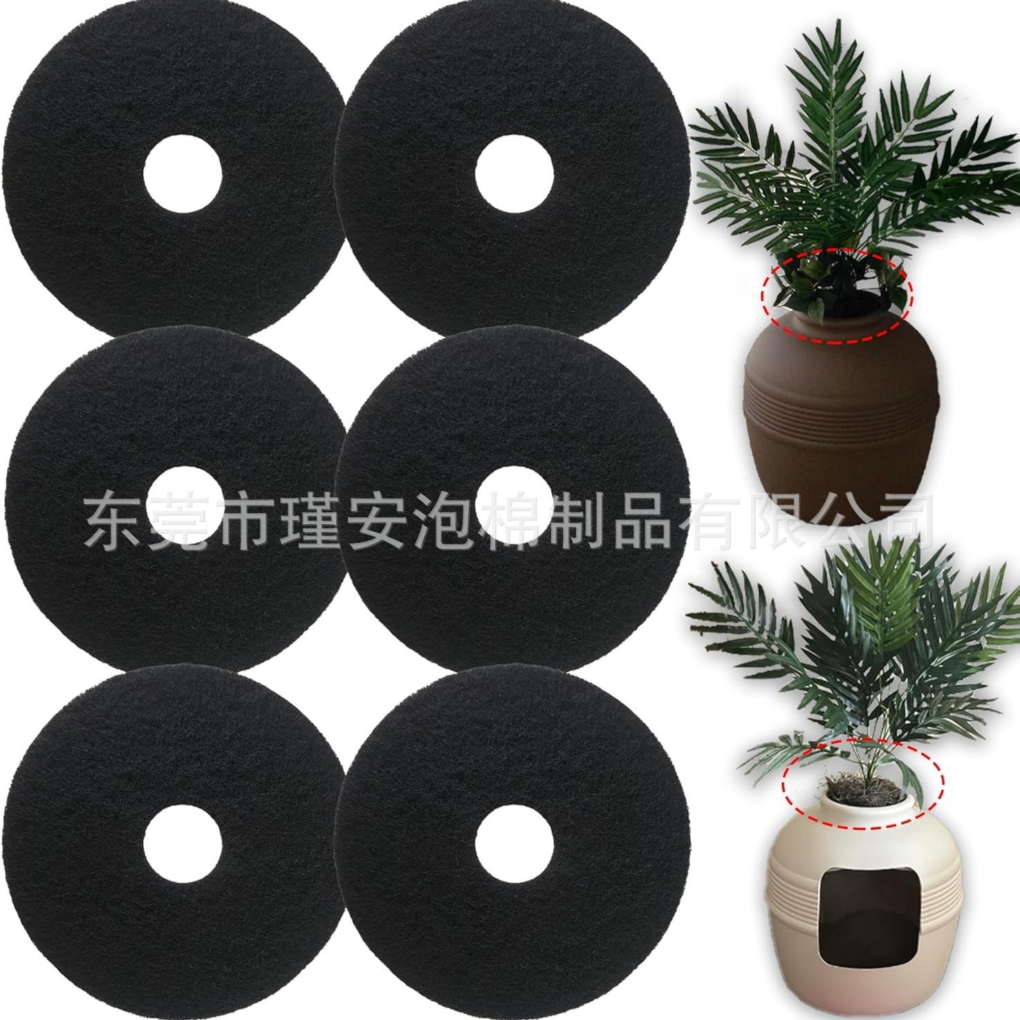 猫砂箱替换碳炭过滤器兼容隐藏猫砂箱(6 件) 活性炭过滤器猫砂箱