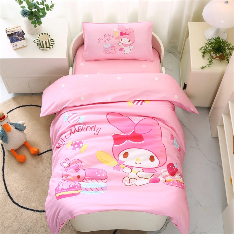 Kindergarten melody quilt cover single piece 120x 150x 200 cotton cotton small quilt cover girls and children