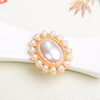 DIY hand -made material Pearl rhinestone oval alloy accessories DIY hair accessories accessories headwear flower plate drilling material