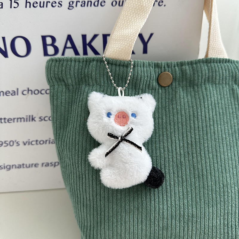 Colgante de dibujos animados cabeza inclinada oso de peluche colgante adorable oso muñeca bolso colgante accesorios colgante llave