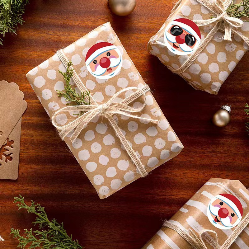 PVC Material Christmas Santa Claus PVC Party Gift Stickers