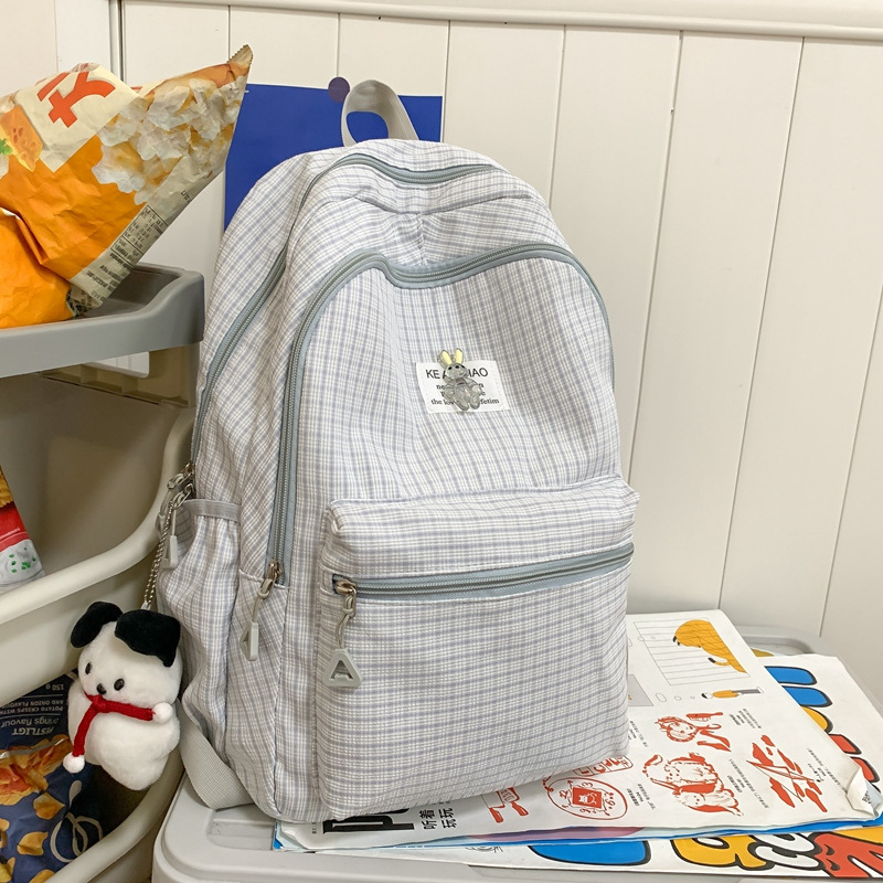 Nueva Mochila De estudiante masculino y femenino simple Estudiante universitario mochila de estudiante de escuela intermedia y secundaria Mochila de tela Oxford de gran capacidad