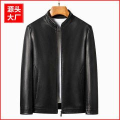 ENOPANI | 爆発モデルメンズスタンドカラーエコレザーコート高品質レザージャケット男性コート | 薄くて厚いオプション 2336