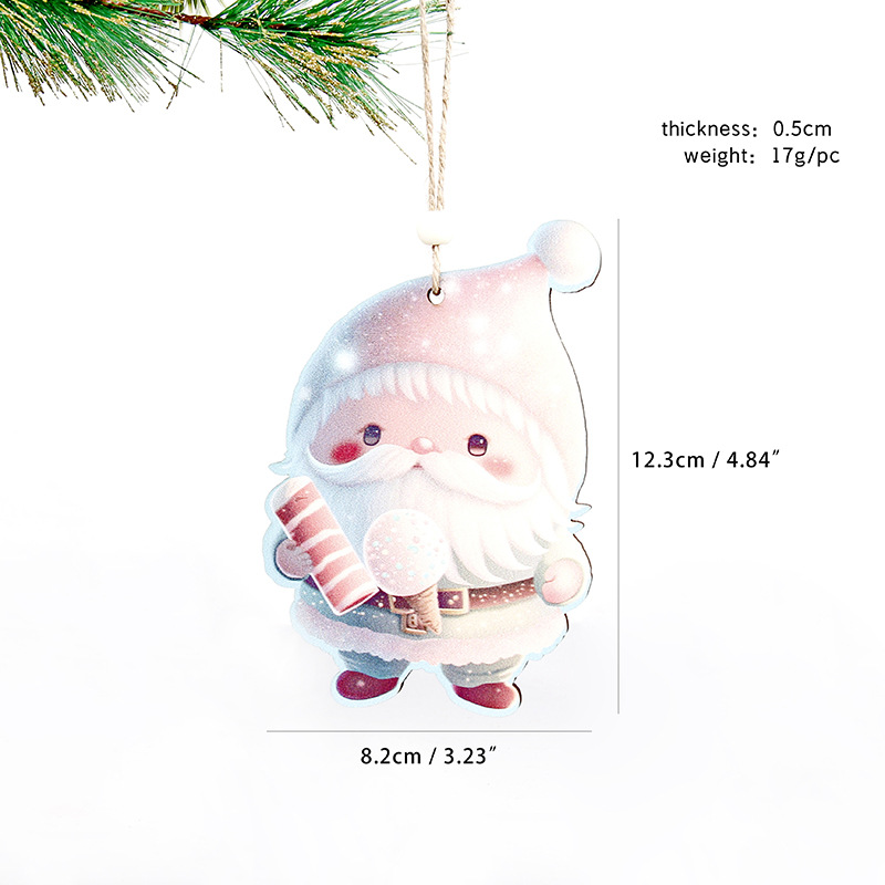 Decoraciones de Navidad de madera colgante decoración del hogar festivales artesanía de madera colgante colgante de árbol de Navidad