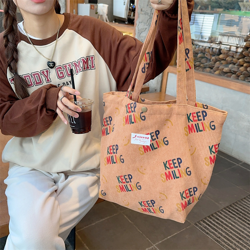 310241 Autumn and Winter single-shoulder bag, large capacity handbag, student cloth bag, 2023 Artistic women's Bag, Casual bag undefined