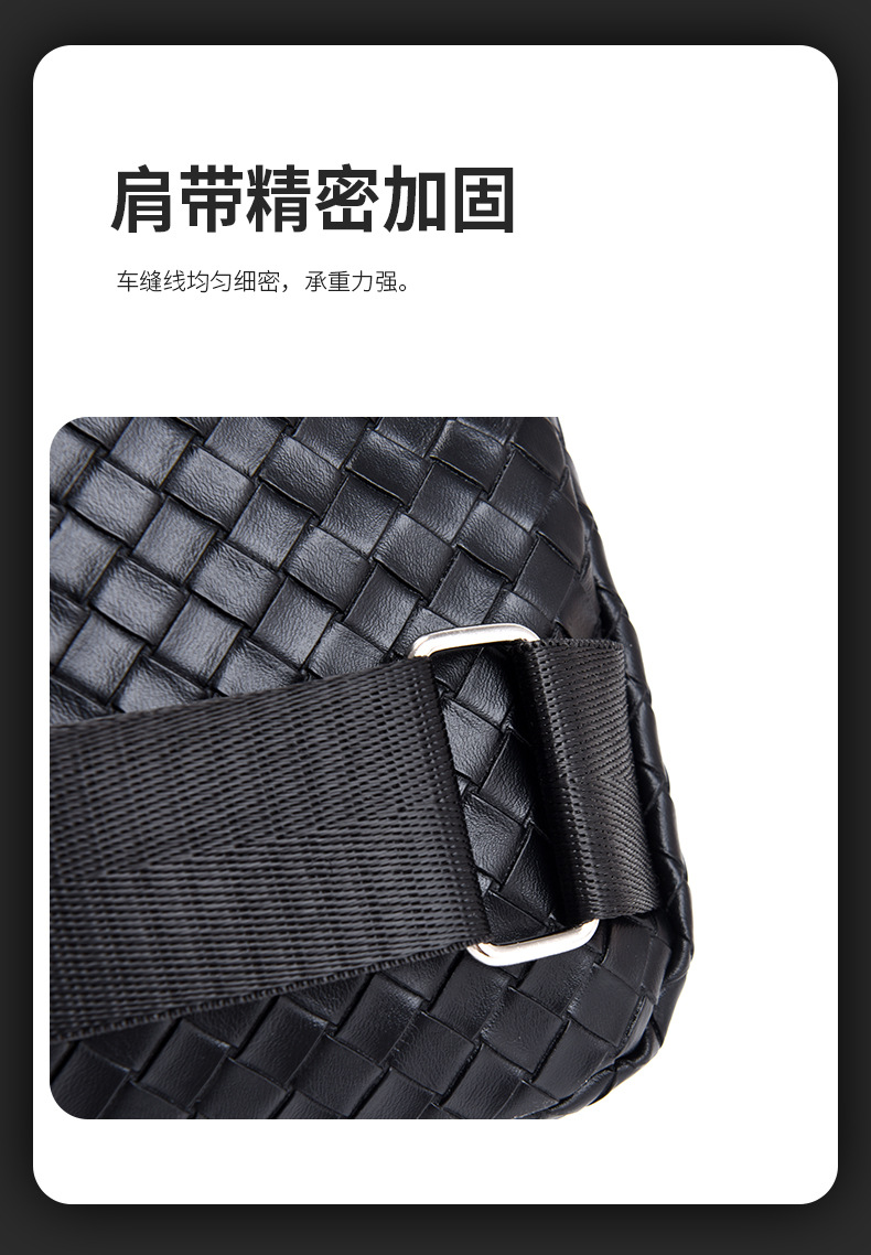 New trendy men's PU soft leather chest bag, simple single-shoulder bag, waterproof casual business crossbody bag, coin purse wholesale undefined