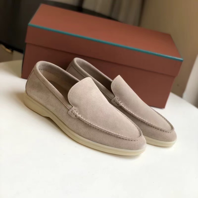 [Top Channel] 2025 New Lp Loafers Men's Suede Slip-On Loafers Moccasins Men's Large Size