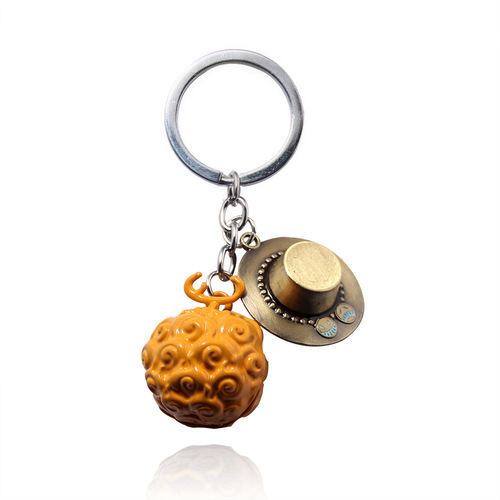 Devil Fruit Pendant One Piece Ace Burns Luffy Rubber Luo Surgery White Beard Shocking Fruit Keychain