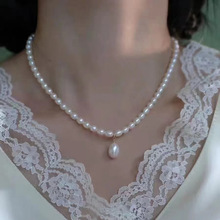 淡水珍珠项链4-7mm米珠百搭时髦小众设计女士珠宝首饰项饰