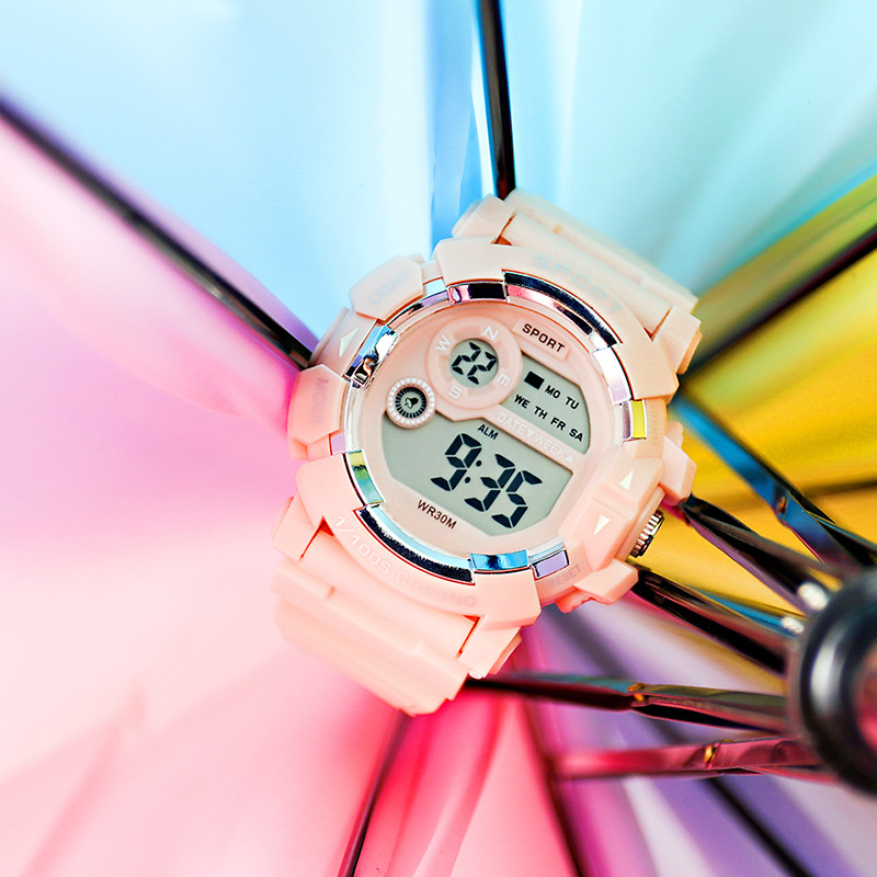 韩版新款电子手表 男士多功能时尚情侣腕表 学生运动防水电子表女