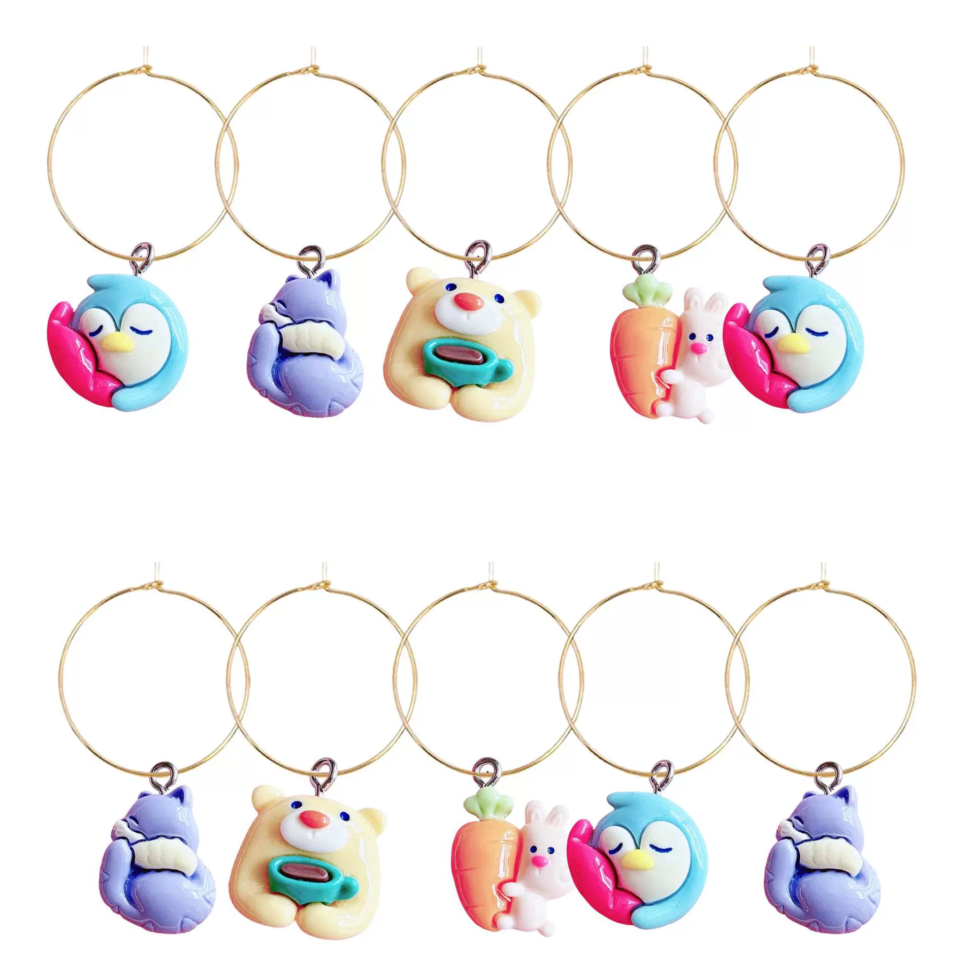 Недостающий любовный объятие животное ноготь Etsy подвеска для кружки с водой подвеска для бокала для вечеринки подвеска для Хэллоуина