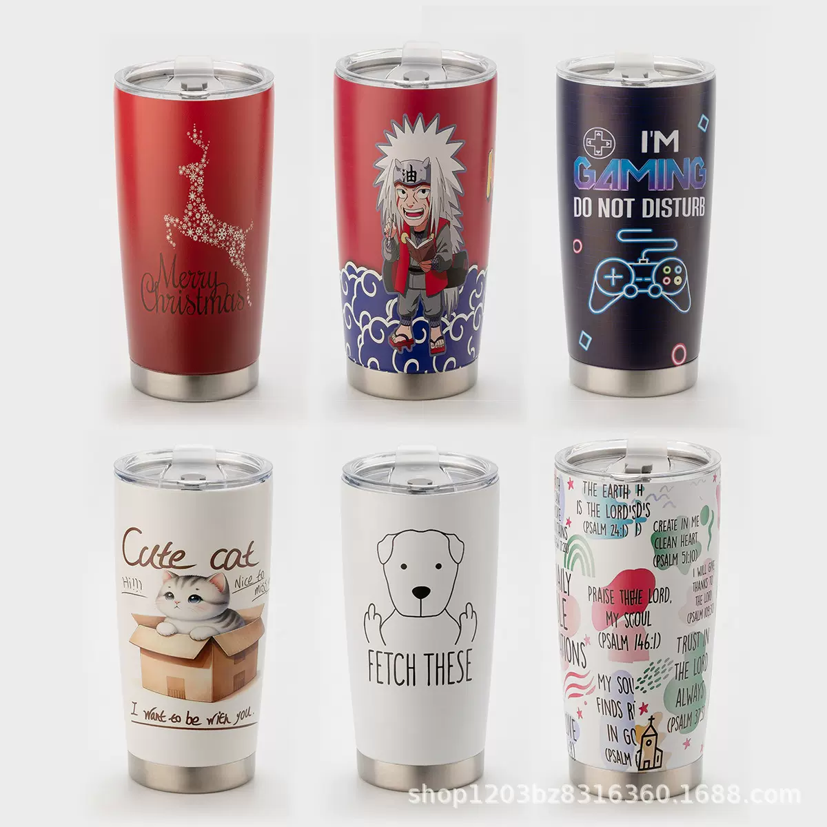 跨境热销20oz汽车杯真空保温杯304不锈钢水杯5D打印大容量冰霸杯