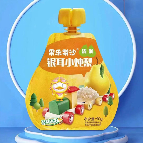Stewed pear, Tremella, original loquat fruit, pear juice, fruit puree, fruit puree, children's baby food supplement, pear pulp 90g