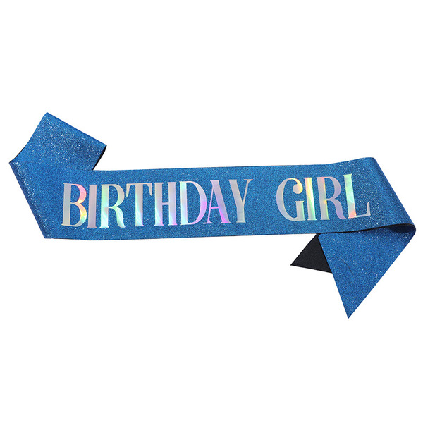 Cross-border birthday party glitter shoulder strap etiquette belt…