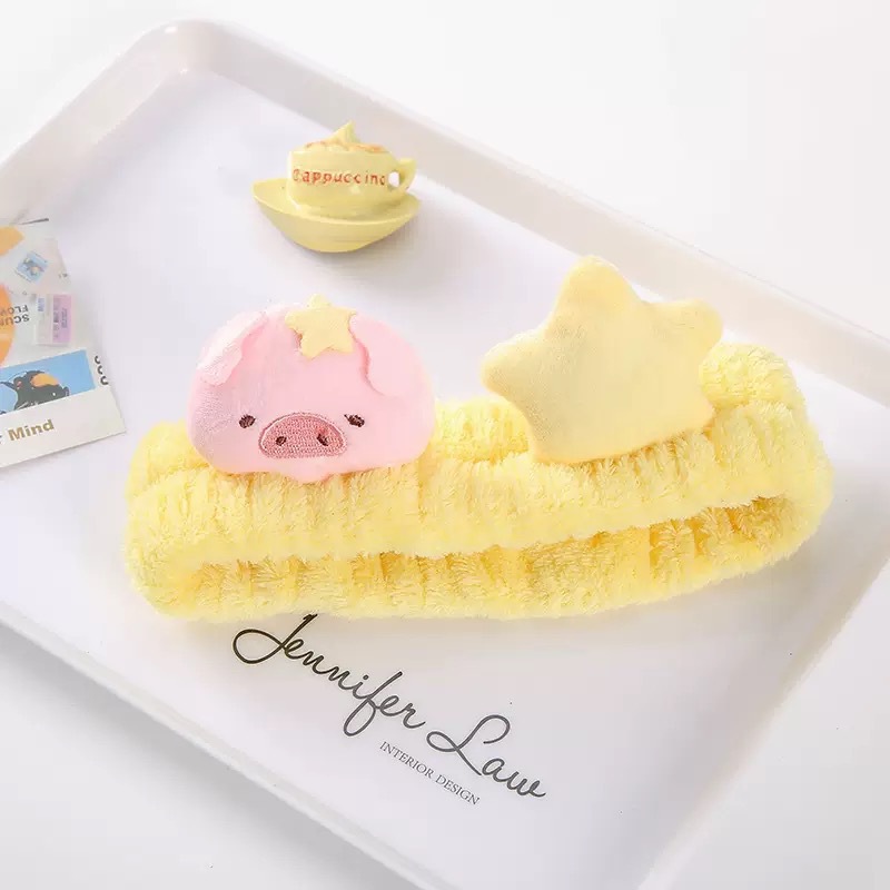 Caricatura verde rana correa de cabello mujer nuevo lindo gran ojo correa de cabello lavar la cara correa de cabello máscara de Navidad tocado