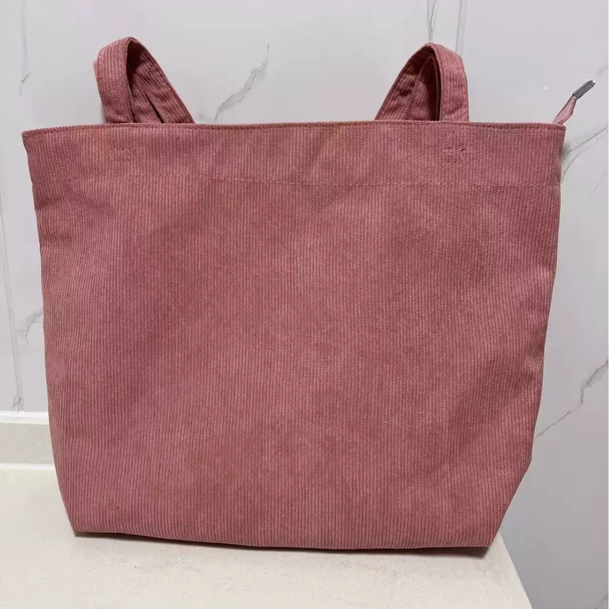 大容量手提包包新款韩版潮灯芯绒单肩大包大学生上课书包托特包女