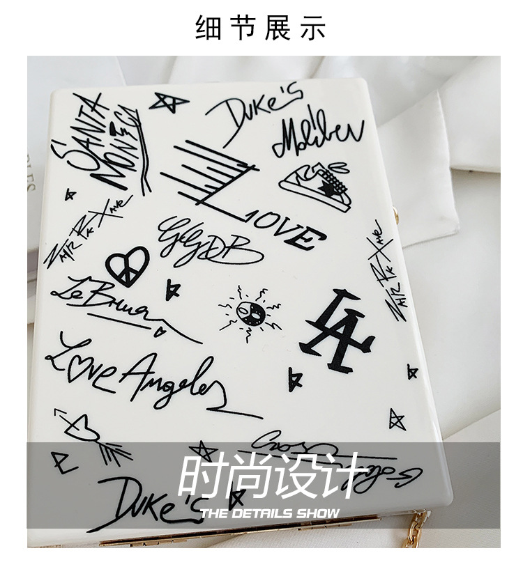 Wholesale Fashion Graffiti Chain Messenger Lipstick Bag display picture 3