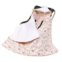 秋冬加厚带帽婴儿抱被多功能宝宝提篮包被新生儿可爱花边襁褓巾