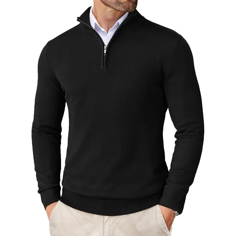 Men's Quarter-Zip Stand Collar Sweatshirt Casual Long Sleeve Men's Winter Autumn Warm Top Men's Quarter-Zip Stand Collar Sweatshirt Casual Long Sleeve Men's Winter Autumn Warm Top