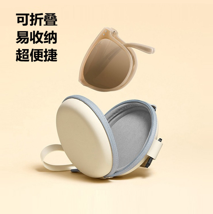 2024新款摺疊墨鏡女戶外便攜帶超輕防紫外線防曬太陽鏡男開車眼鏡