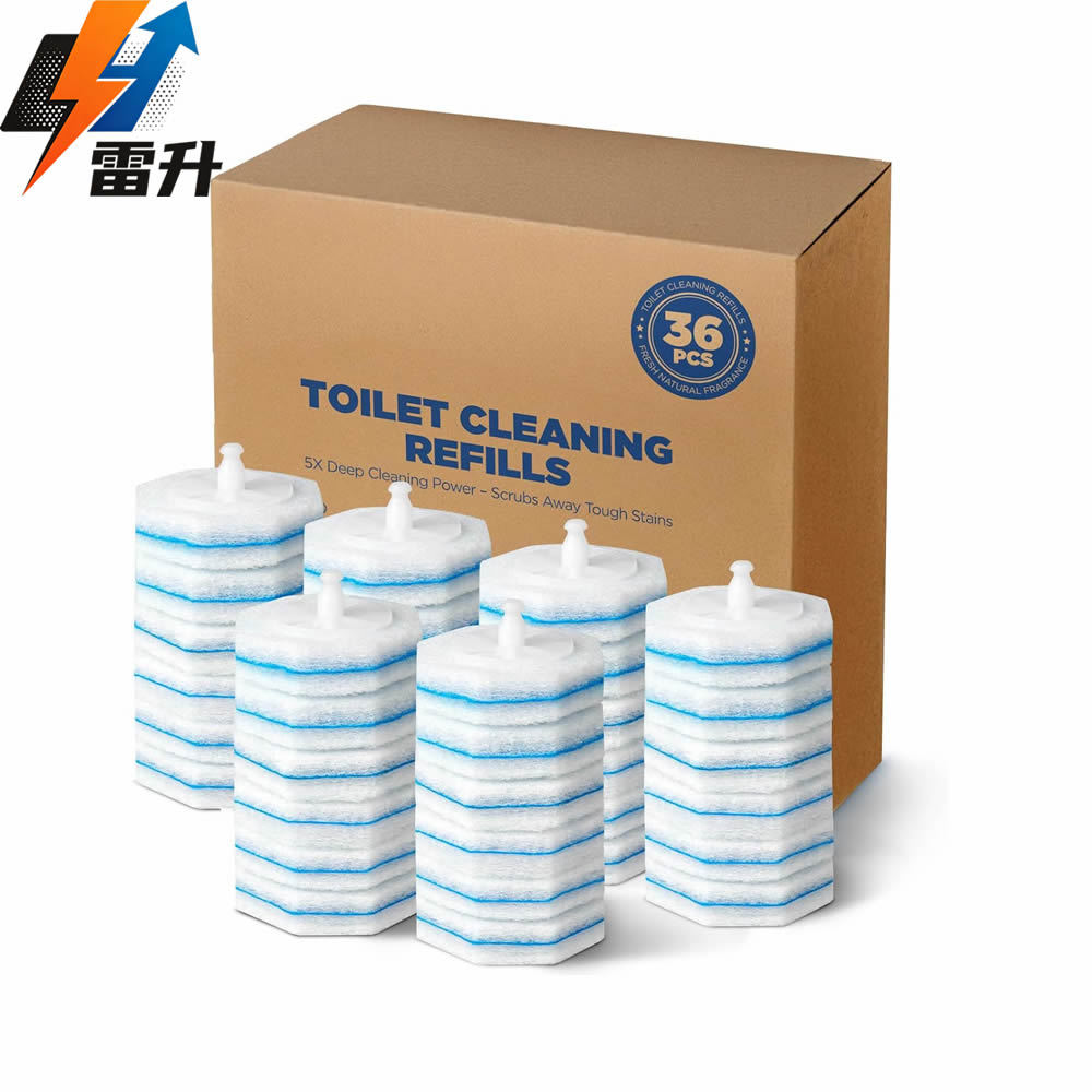 Leisheng Cross-Border Amazon Wholesale Disposable Toilet Brush Replacement Heads Compatible with Clorox Disposable Sets, No Drilling Required