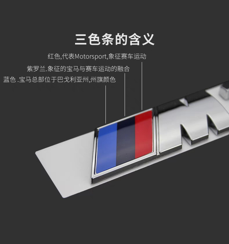 Suitable for Bmw Rear Logo M135I M235Im550I New Rear Logo 1 Series 2 Series Modified Car Sticker Car Logo