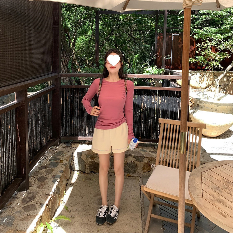MS初秋标配舒适至上全棉真两件可叠穿长袖T恤上衣女夏|undefined