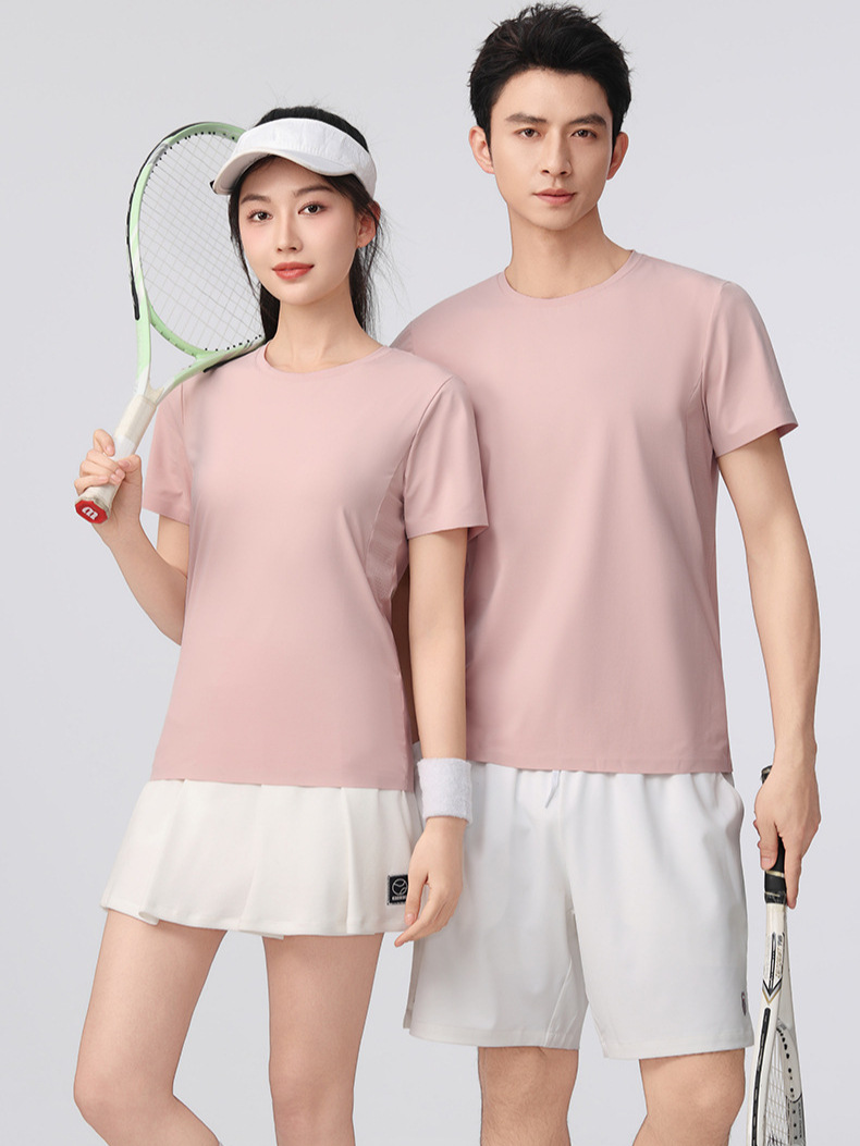 Camiseta de hielo protector solar ropa de trabajo personalizada de verano cuello redondo secado rápido elástico transpirable camisa de publicidad suave de manga corta