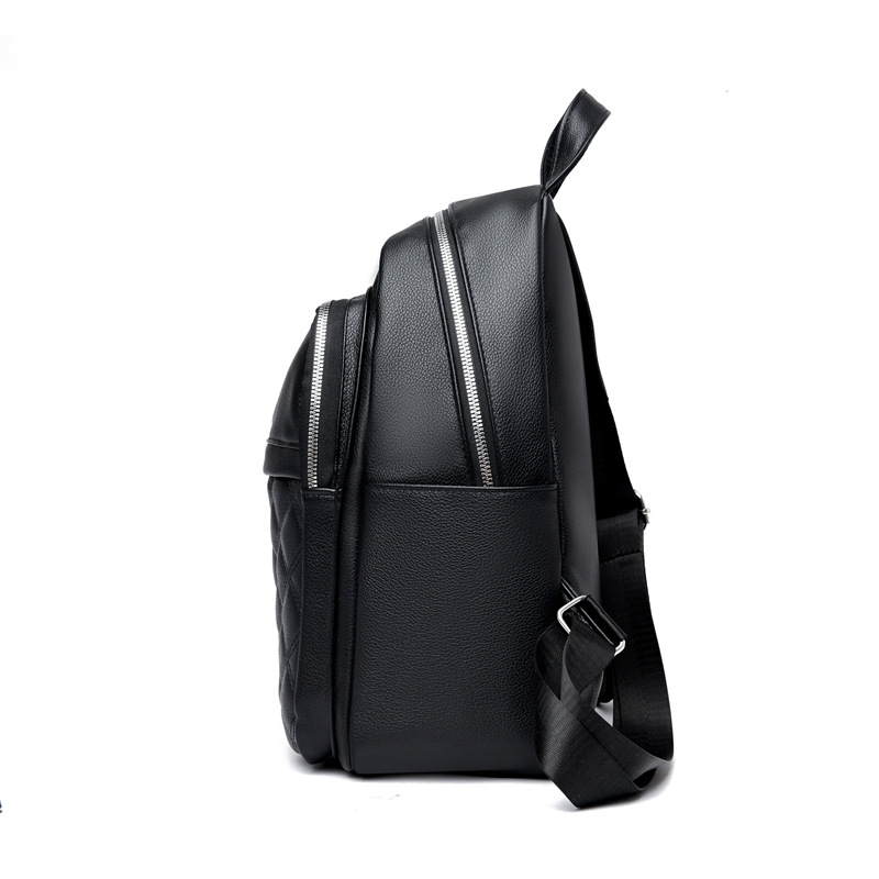 Bolsos para mujer 2024 nueva moda para mujer mochila de cuero suave simple color sólido mochila de viaje de gran capacidad al por mayor