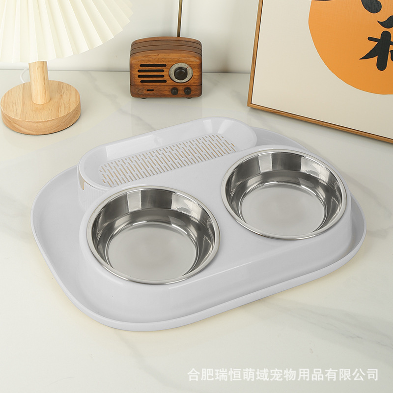 Tazón de hierba para gatos (hierba para gatos de agua de grano) gris