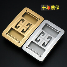 厂家直销3.8cm不锈钢平滑板扣头男士皮带腰带扣休闲百搭批发