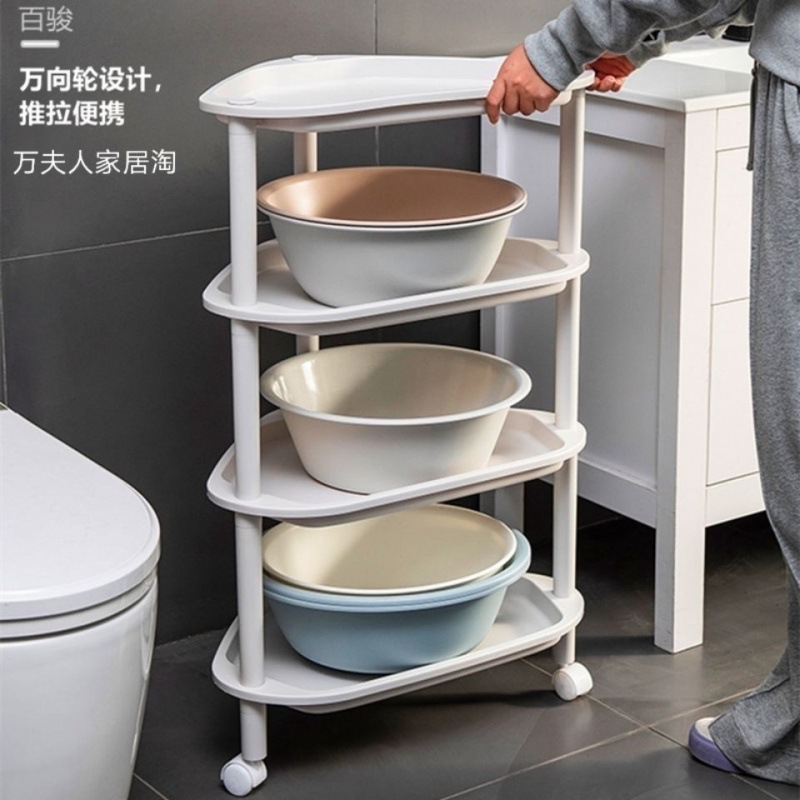 Shower Room Storage rack Washbasin Shelf TOILET multi-storey to ground Tripod toilet Restroom Plastic Penjia