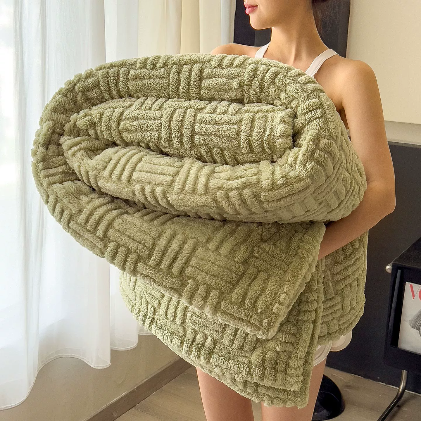 Одеяло-подушка Keep-Warm, утолщённая двухслойная флисовая ткань, различные размеры и цвета