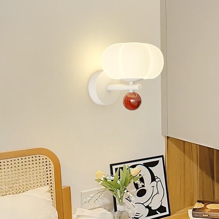 Cabecera de la cama de fondo pequeño para niños sala de niños TV de viento crema dormitorio cálida pared de fondo sala de estar cabecera de la cama faro norte