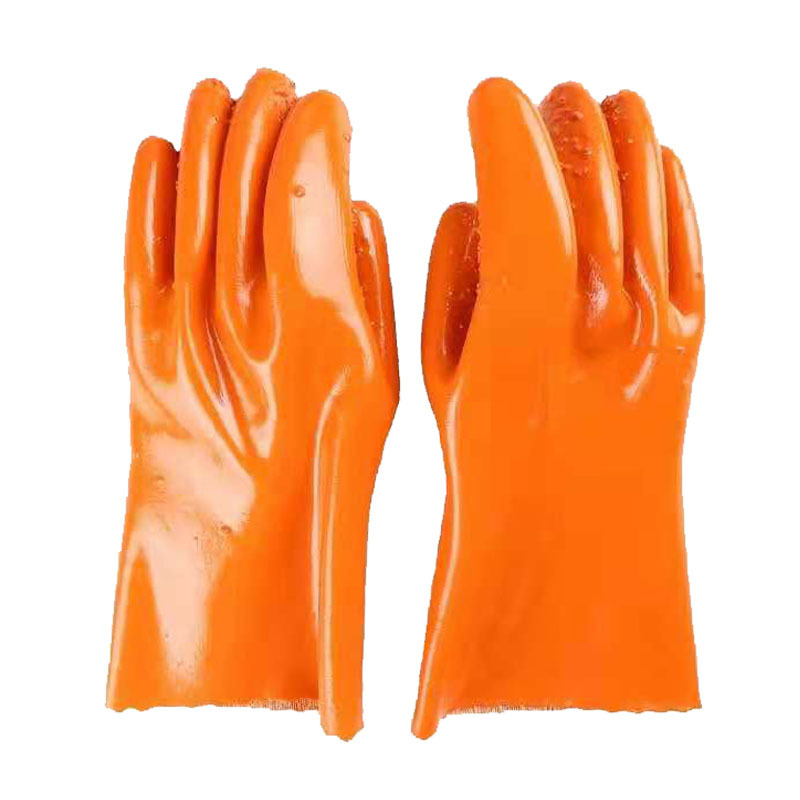 浸膠止滑顆粒手套防滑防水耐酸鹼抓魚水產手套加厚PVC顆粒手套