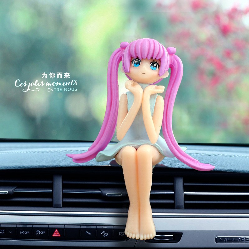 Adornos de coche de celebridades de Internet Adornos de decoración interior creativa de niña hermosa Adornos de decoración del hogar del corazón de niña linda