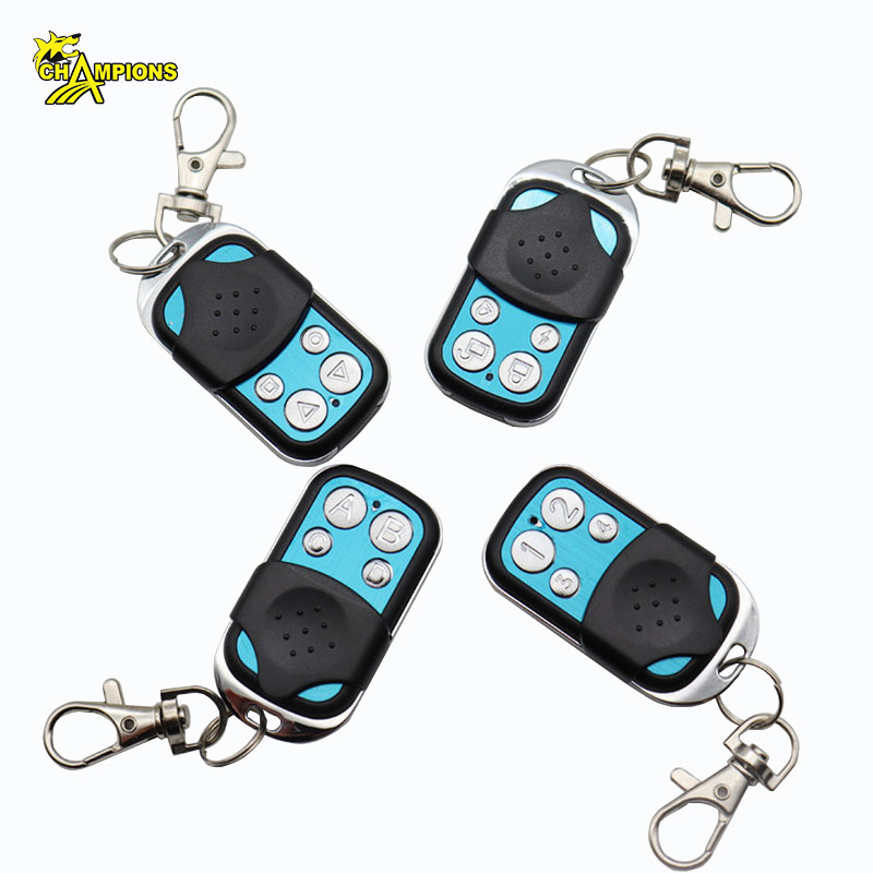 Control de acceso de seguridad 1527, control remoto metálico de aprendizaje automático con cubierta deslizante, control remoto inalámbrico de 433 MHz para puertas eléctricas.