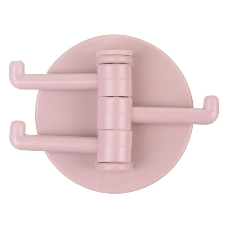 De plástico pegajoso gancho hogar pasta sin costura 3-pieza de gancho giratorio multifuncional gancho de toalla de pared de baño