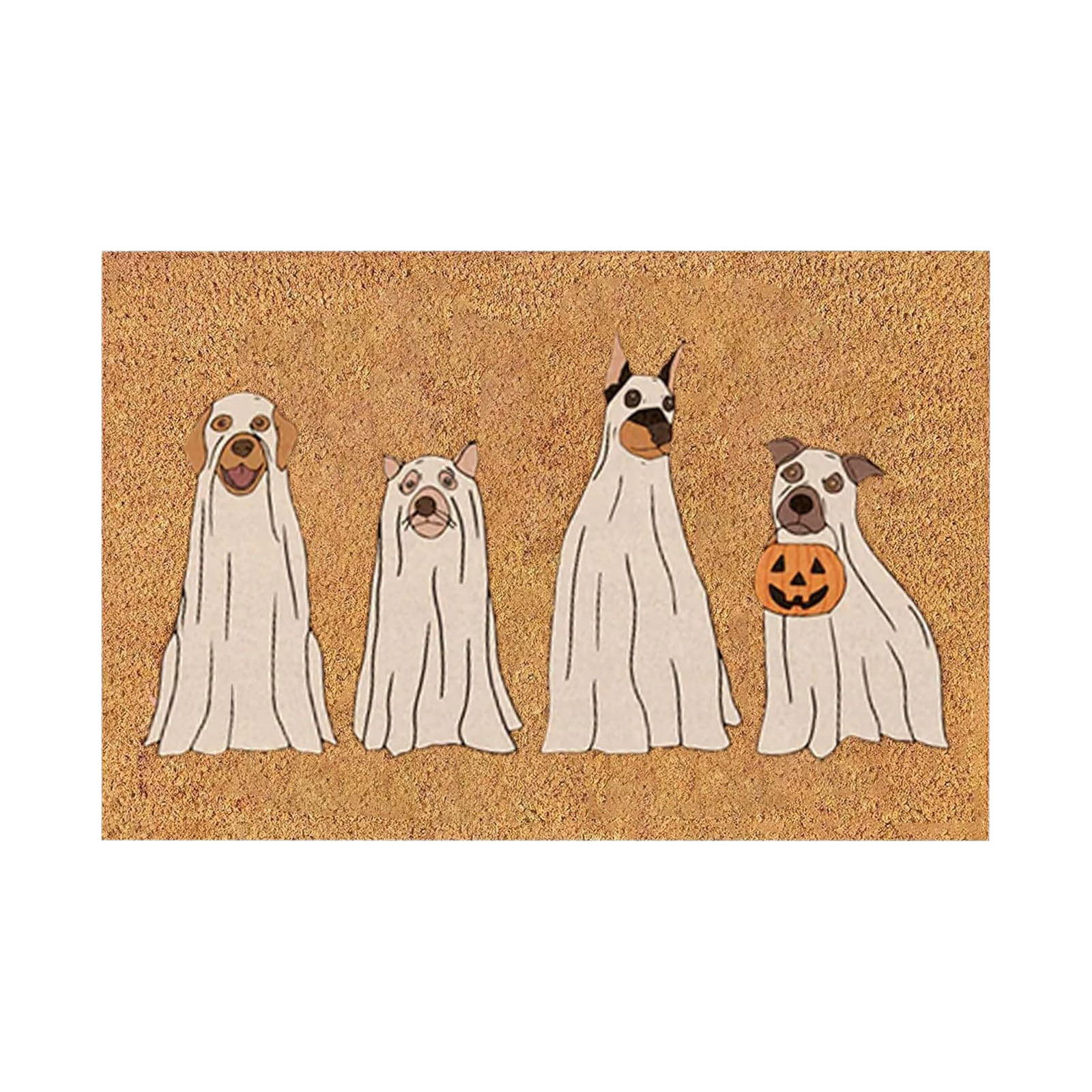 Tapis antidérapant d'entrée de maison transfrontalier d'Halloween Tapis décoratif d'ambiance de vacances de style cocotier en stock en gros_voghion.com