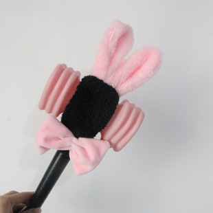 Korean Pink Support Stick Light Set Pink Ink Air Hammer Stick Plush Set Peripheral Lisa Flash Stick Black