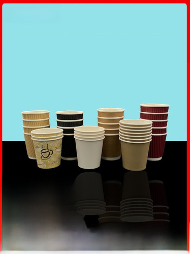 Small paper cups disposable small coffee cups 4oz 100ml corrugated cups double-layered thickened tasting cups factory direct sale