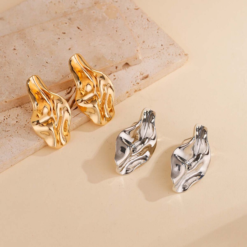 Lava Earrings, Exaggerated Metal Geometric Fashion Trendy Eco-Friendly Ear Accessories, Cross-Border Fashion Trendy Earrings