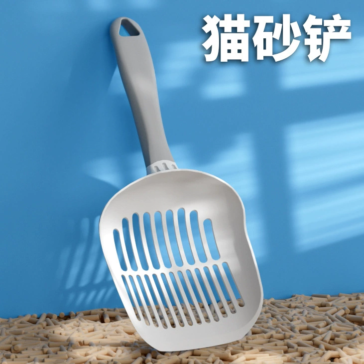 Большая лопатка для кошачьего туалета с ручкой-крючком, пластиковый инструмент для уборки кошачьего туалета с цветными вставками для домашних животных