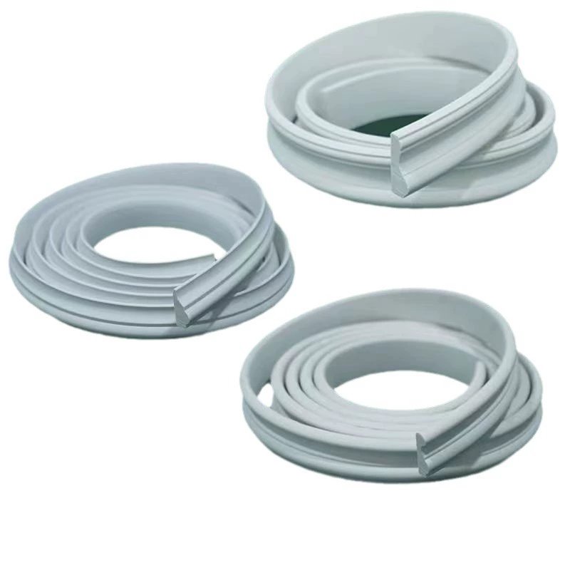 PVC Soft Edge Strip Self-Adhesive, Curved Ceiling & TV Wall Molding, White, Various Widths