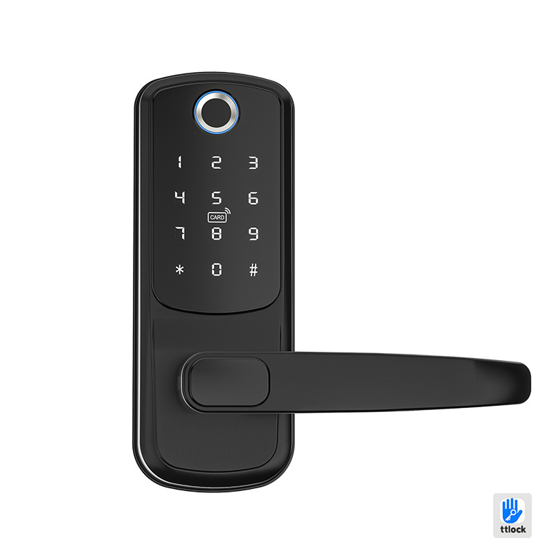 검정색 지문 잠금 장치