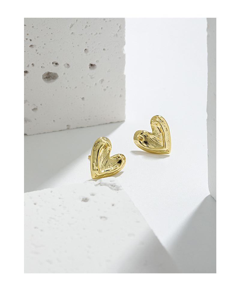 Ear Studs Classification 1 Pair 925 Sterling Silver Heart Shape Ear Studs