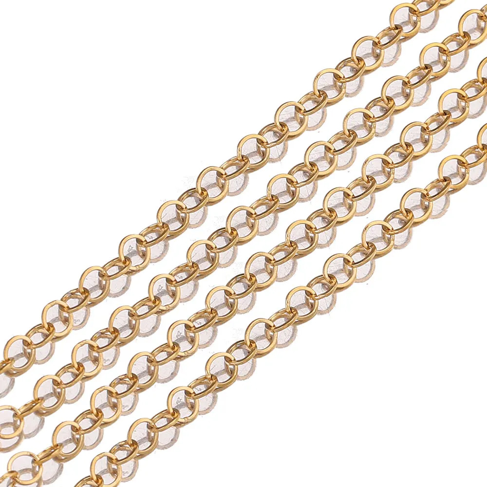 Plating Design Simple Style, Classic Style Style 1 Piece 304 Stainless Steel 1M Jewelry Accessories Chain