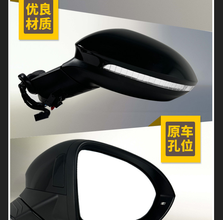 Suitable for Volkswagen Id3 Rearview Mirror Assembly, 2021 to 2025 Model Years, Left and Right Side Mirrors, Complete Set of Flat Mirrors