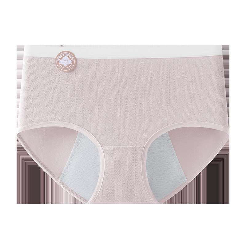 Pantalones fisiticos antibacterianos 7A de gran tamaño para mujer entrepierna de algodón puro cintura media alta para evitar fugas laterales bragas de período menstrual para niñas