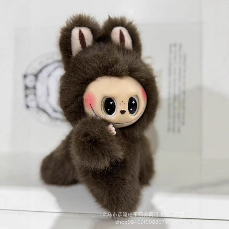 拉布布毛绒玩具小首领zimomo小天使玩偶精品搪胶拉布布盲盒挂件|undefined